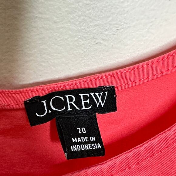 J. CREW Fitted Lightweight Chino Dress in Papaya Pink Sz 20 {R22} - Picture 4 of 6